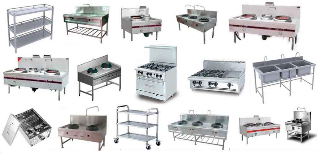 bếp công nghiệp inox gồm những thiết bị gì